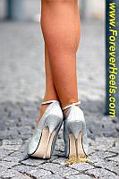 SP16, Glitter Silver PU, 16cm Metallic Heels, High Heels, 6 Inch Heels Forever