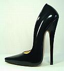 18cm and 16cm Heel V-shaped Toe Pumps, Stainless Steel High Heel Sandals and Slippers