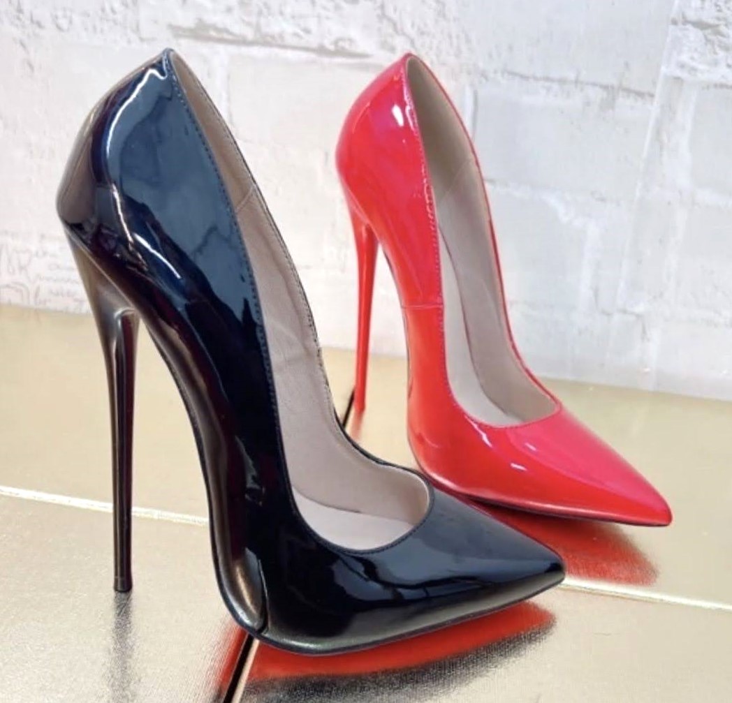 V16RA V-Shape Sharp Pointed Toe 16cm (6.3 inch) Slender Heel High Heel Pumps